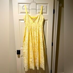 NWT Antonio Melani Jayden Eyelet Yellow Dress